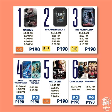 Here's our cinema schedule for today! .
